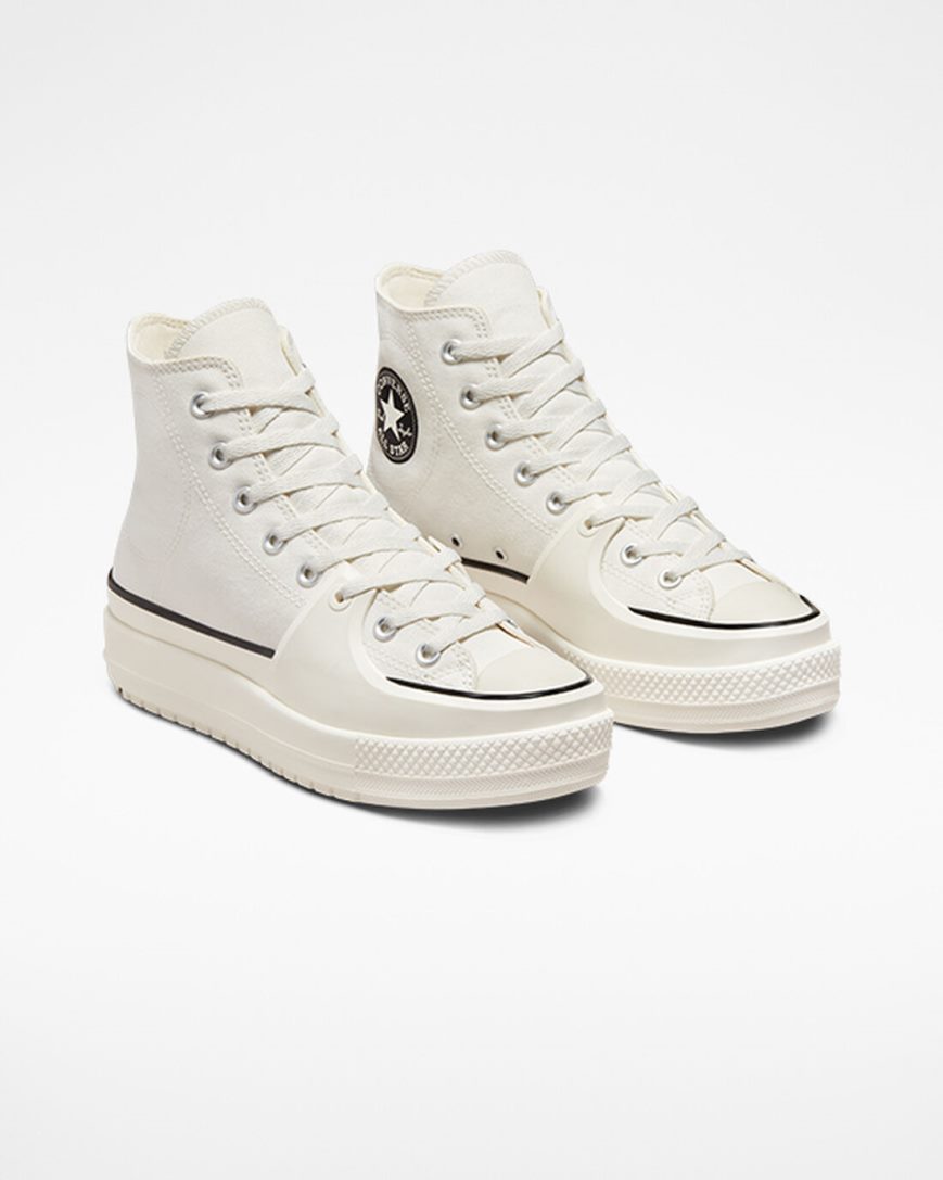 Tenisky Vysoke Converse Chuck Taylor All Star Construct Panske Biele Čierne | SK DLREQ2